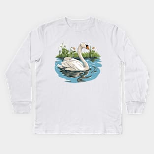 White Swan Kids Long Sleeve T-Shirt